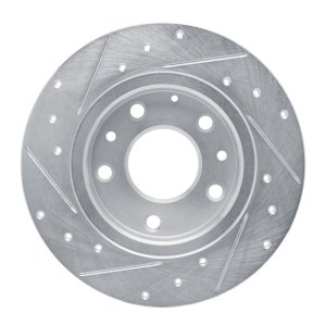 Mazda 3 Brake Rotor (1) - Rear Right - R1 Concepts - Drilled & Slotted - Silver - `14-`25